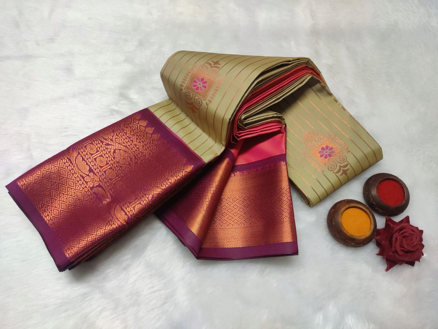 kancheepuram semi ilk saree